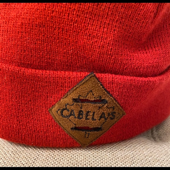 Cabelas Unisex Red Toque/Winter Hat - One Size - Picture 2 of 4